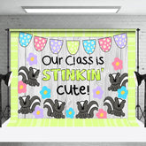 Lofaris Our Class Is Stinkin Cute Squirrel Wooden Backdrop
